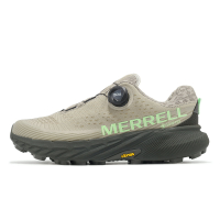 Merrell 越野跑鞋 Agility Peak 5 Boa GTX 男鞋 米白 綠 防水 旋鈕 橡膠大底 戶外 ML068277