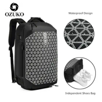 OZUKO Backpack For Men Anti Theft Waterproof 15.6 inch Laptop Men Backpack Travel Teenage bag Shoes Pouch male bag pack mochila