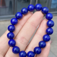 Natural Lapis Lazuli Blue Gemstone Bracelet 10mm Beads Women Men Lapis Lazuli Stone AAAAA