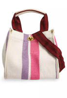 NUVEAU Colour Block Canvas Top Handle Bag
