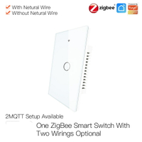 涂鴉Zigbee遠程智能美規120型墻壁開關 無需電容單火零火共用 1路