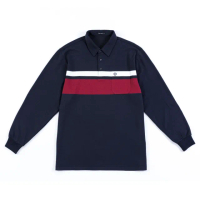 【MAXON 馬森大尺碼】台灣製/特大藍紅條紋棉柔長袖POLO衫5L(83835-58)