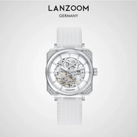 德國藍族 方圓自動手錶 女機械錶 女款鏤空生日禮物送女生