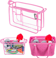 Clear Beach Bag Organizer Insert Compatible with Bogg Bag Small Waterproof Beach Bag Insert Divider 