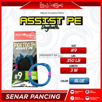 SENAR RELIX NUSANTARA ASSIST PE DOGTOOTH | KEVLAR HOLLOW | 3 METER DOOGTOOTH | 90 LB
