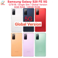 Samsung Galaxy S20 FE S20FE 5G G781B Global Version Single SIM 6.5" AMOLE ROM 128GB RAM 6GB Snapdragon NFC Octa Core Original