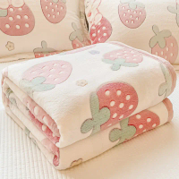 Flannel blanket, thick coral fleece blanket for winter, nap blanket, office lunch break blanket, thi