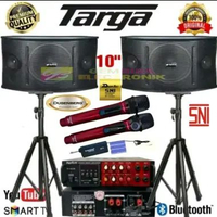 Paket Speaker Karaoke Targa 10 inch ampli bluetooth usb Original
