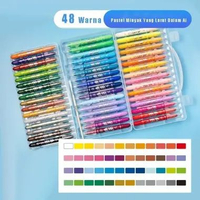 LC - [Penjual Lokal] 36/48 Warna Crayon Grasp / Crayon Grasp Mata Sedang / Silky Crayon / Water Solu