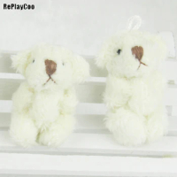 100PCS/LOT Mini Teddy Bear Stuffed Plush Toys 4.5cm Small Bear Stuffed Toys pelucia Pendant Kids Birthday Gift Decor GMR032