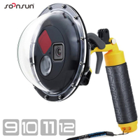 SOONSUN กรอง Switchable Dome Port กันน้ำ Dive สำหรับ GoPro Hero 12 11 10 9 Black Go Pro 12อุปกรณ์เสริม Dome Port