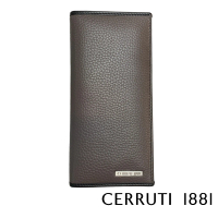 【Cerruti 1881】限量2折 義大利頂級小牛皮12卡長夾皮夾 CEPU05991M 全新專櫃展示品(灰色 贈禮盒提袋)