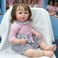 ตุ๊กตา Reborn ใหม่ ทำจากไวนิลเต็มตัว 60cm ตุ๊กตาเด็กผู้หญิงแบบเต็มตัว Hot