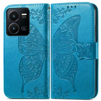 2023 For Vivo V27 Pro V 25 V25e Y35 Protective Case 3D Butterfly Wallet Leather Funda Y22 Y 35 Y16 V27e V25 V21 23 E Y22S Book C