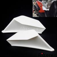 White Spoiler Wing Kit For Yamaha Suzuki Kawasaki Honda Motorbike Winglet Aerodynamic Wing Kit For N