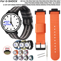 Nylon Watch Strap for Casio G-SHOCK Watch Band Fabric Wrist Bracelet GA-110 400 GD100 DW-6900 G-5600 GW-M5610 GLS8900 16mm