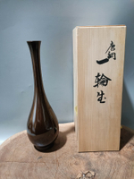 日本回流銅器銅瓶花瓶賞瓶，金工名家閒凈作唐銅花瓶一輪生，精品