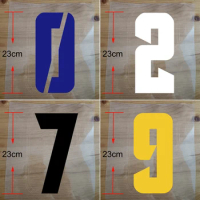 Basketball Uniform Number Hot Transfer Sticker Basketball Iron on Patch Letter DIY Custom Football Jersey thermal Transfer #