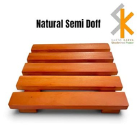 Mini Palet Kayu BAHAN TEBAL Tatakan Tabung Gas, Magic Com, dll. Politur Walnut