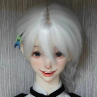 New 1/4 BJD Doll Head Resin Material Smile Boy Doll Head DIY Doll Accessories Doll Head No Makeup Practice Doll Toys Gift