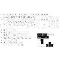 Ws1 White Black Wind Cloud Design Japanese Keycaps For Cherry Mx Switch Mechanical Gaming Keyboard Cherry Profile PBT Key Caps