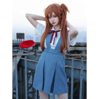 Pakaian Cosplay, Eva Biru Kabus Neon Genesis Evangelion Polo, Kostum Cos Mingrixiang, Set Penuh Kole