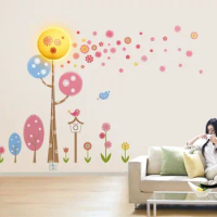 DHL/ EMS /FEDEX free shipping Creative 220V 3D Wall Sticker Lamp / Wall Decoration Night Light Wallpaper, 24pcs/lot