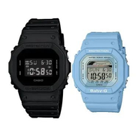 JAM COUPLE CASIO DIGITAL ORIGINAL BLACK & BLUE G-SHOCK DW-5600BB-1D BLX-560-2D GSHOCK BABYG DW 5600B