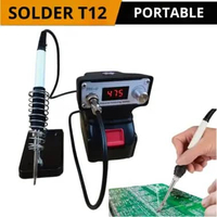 Soldering station T12 Portable solder baterai 21 volt solder timah portable plus baterai