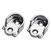 2Pcs Wardrobe Clothes Tube Rail Support Zinc Alloy Open Flange Seat For Home Store Chifforobe Bracket Household Spare Parts