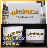 Neon Box Kotak 40x60cm 2 Muka Full Akrilik