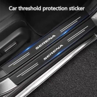 60X7CM Carbon Fiber Car Door Threshold Protective Sticker For Nissan Serena C24 C25 C26 C27 2000-2017 2018 2019 2020 2021