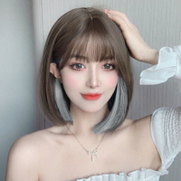 假髮女短髮仿發圓臉網紅bobo頭內扣學生短直全頭逼真短直髮假髮套