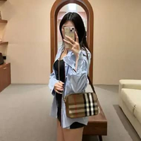 Tas BURBERRY CHECK CAMEL SS24 CAMEL CAMERA BAG 100% ORIGINAL 23X6X16CM