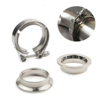 V-Band Clamp With Male Female Flange Kit Turbo Downpipe Wastegate V-Band Turbo Exhaust Pipes Car Accessories TP-1011A
