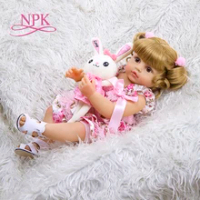 NPK 55CM Bebe Boneka Reborn Balita Gadis Boneka Full Body Silikon Lembut Sentuhan Nyata Fleksibel Anatomi Yang Benar