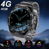 2024 New AMOLED Smart Watch Men Bluetooth Call HD Recording 4GB Local Music Playback 3 In1 Smartwatch For Men Android iOS Phone