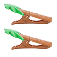 2 Pcs Beach Lounge Chair Clothes Line Clip Fixing Towel Clamp Palm Tree Drying Clips Holder Clothes-drying Windproof Quilt