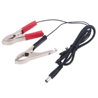 100cm 5.5x2.1mm for DC Power Plug Male Connector to Dual Clip Cable Cord for Led Strip Light CCTV Camera Route T5EE