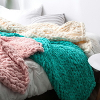 雪尼爾針織北歐沙發毯蓋毯被子毛毯沙發用午睡冬季空調毯子休閑毯