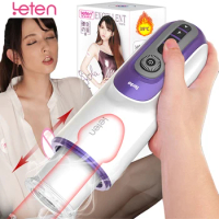Leten Machine Sexy Toys For Men Masturbator Cup Vacuum Vagina Fully Oral Sucking Sexshop 18 Automatic Telescopic Glan Stimulator