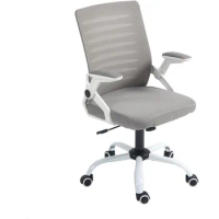 Mesh Back Chair Ergonomic Swivel Chair Office Computer Desk Chair Executive Lumbar Support Flip-up Armrest (Grey)