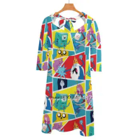 Adventure Time Characters Sweetheart Knot Flared Dress Fashion Design Large Size Loose Dress Adventure Time Adventuretime