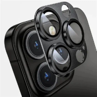 Metal Camera Lens Protector Glass For iPhone 15 14 13 Pro Max Full Cover Camera Lens Capa For iPhone 14 15 Plus 13 12 Mini Glass