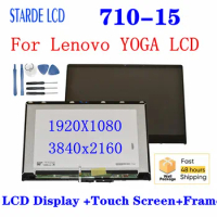!00% Test LCD Replacement 15.6" For Lenovo YOGA 710-15 LCD Display Touch Screen Assembly Frame for Lenovo Yoga710-15 LCD