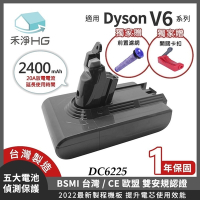 【禾淨家用HG】Dyson V6 DC6225 2400mAh 副廠吸塵器配件 鋰電池(雙重送A)