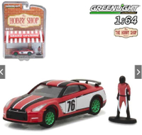 綠光 1:64 模型車 - 2015 日產Nissan GT-R 含駕駛人偶 限量