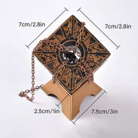 Hellraiser Cube Puzzle Box Moveable Cube With Chain Lament Terror Film Serie Puzzle Box Prop Anime Toy Home Decoration Craft