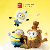 Miniso x Bob+Tim Collection Boneka Plush Toy Mainan Mewah Minions Costume Bob Hugging Tim Bear Bonek