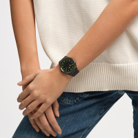 Swatch Skin Irony 超薄金屬系列手錶 BRUSHED GREEN 螢光綠 (42mm) 男錶 女錶